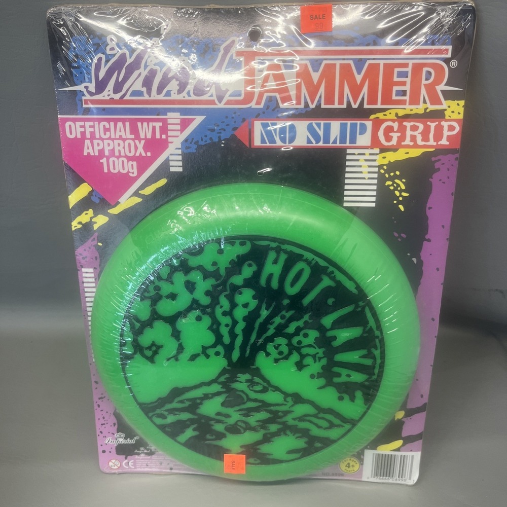 VINTAGE NEW WIND JAMMER NO SLIP GRIP APPROX 100g FRISBEE HOT LAVA